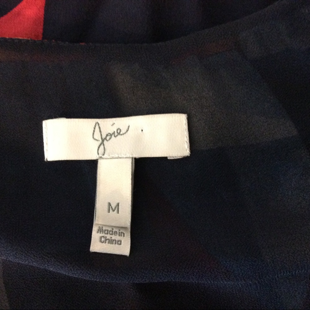 Joie Silk Geometric Print Top Medium - Picture 7 of 9
